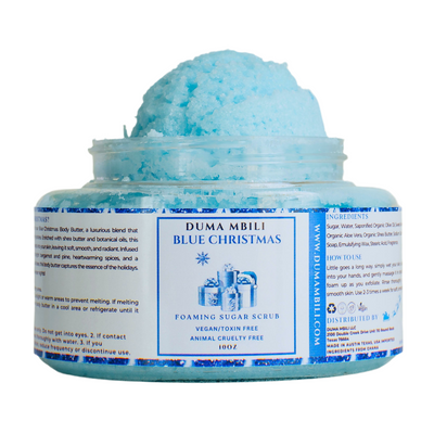 Blue Christmas Foaming Sugar Scrub